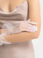 Белый перчатки женские, в горошек, ажурные, сетчатые