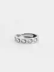 Серебряный кольцо Hello Kitty, кошка, регулируемое, 4 цвета, 17 см