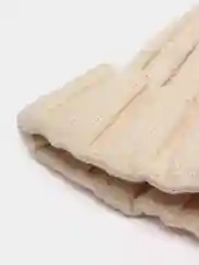 Бежевый шапка для малышей, с отворотом