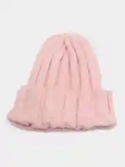 Розовый шапка для малышей, с отворотом