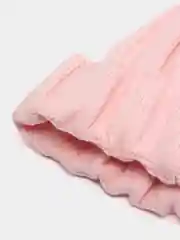 Розовый шапка для малышей, с отворотом