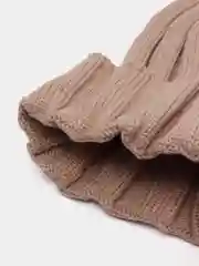 Шоколадный шапка для малышей, с отворотом
