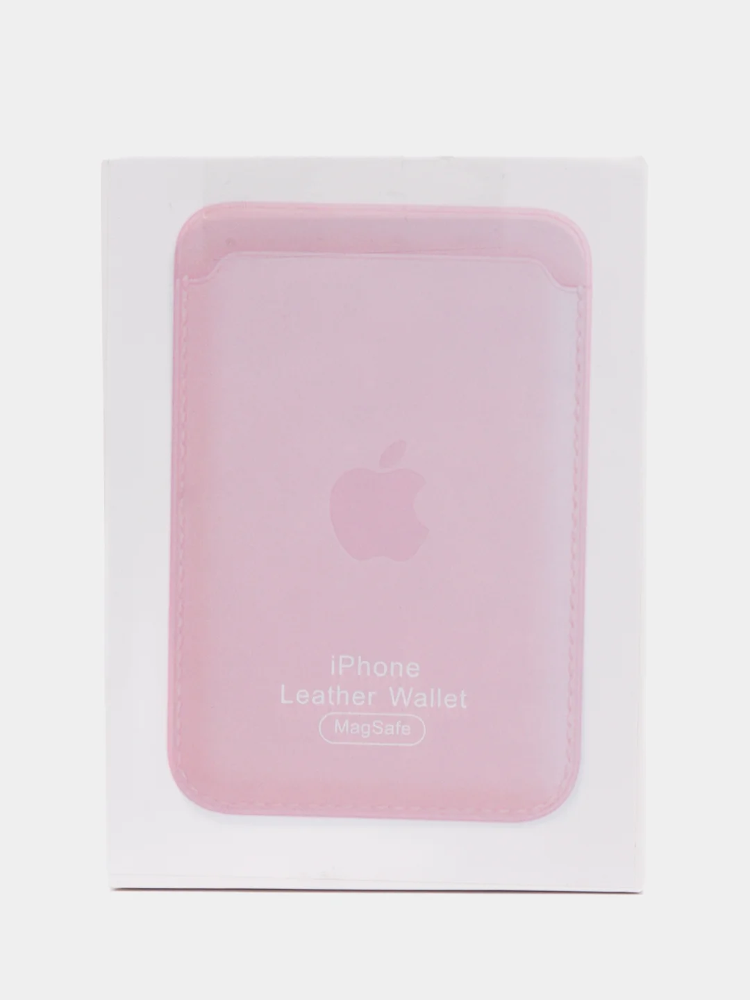 Розовый картхолдер на iPhone, с поддержкой MagSafe Leather Wallet
