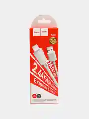 Белый кабель Hoco Micro-USB, Type-C, Lightning, 1 метр