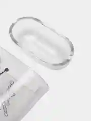 Серый прозрачный пластиковый чехол для Apple Airpods 1 / 2