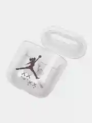 Серый прозрачный пластиковый чехол для Apple Airpods 1 / 2