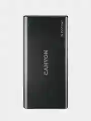 Черный компактный внешний аккумулятор Canyon PB-108, 2 х USB-A, 10000 мАч