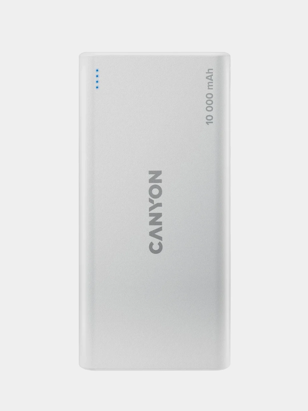 Белый компактный внешний аккумулятор Canyon PB-108, 2 х USB-A, 10000 мАч