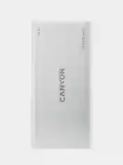 Белый компактный внешний аккумулятор Canyon PB-108, 2 х USB-A, 10000 мАч
