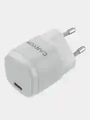 Белый сетевое зарядное устройство Canyon H-20, 1xUSB-C / PD / 20W