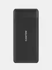 Черный компактный внешний аккумулятор Canyon PB-109, QuickCharge 3.0 + PD 18W, 10000 мАч