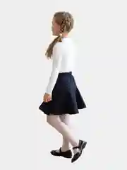 Белый лонгслив для девочки Утенок школьный