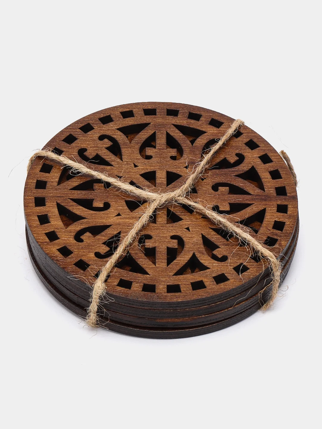 Белый подставки под кружки, стаканы, бокалы, подстаканник (бирдекель) 4 шт 10 см