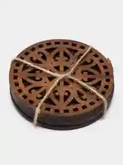 Белый подставки под кружки, стаканы, бокалы, подстаканник (бирдекель) 4 шт 10 см