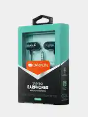 Зеленый проводные наушники с микрофоном Canyon EP-3, AUX, 1,2 м