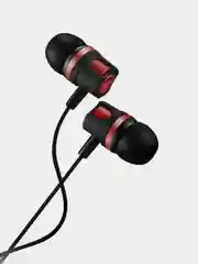Красный проводные наушники с микрофоном Canyon EP-3, AUX, 1,2 м