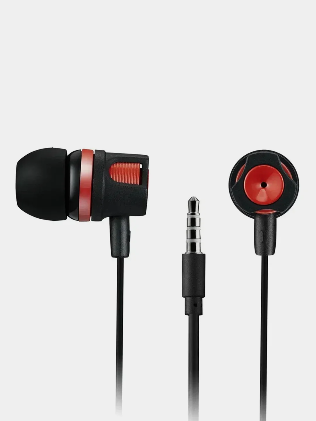 Красный проводные наушники с микрофоном Canyon EP-3, AUX, 1,2 м