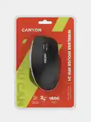 Черный беспроводная мышь Canyon MW-21, с сенсором Blue LED, 800/1200/1600 DPI
