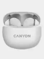 Белый беспроводные наушники Canyon TWS-5, сенсорное управление