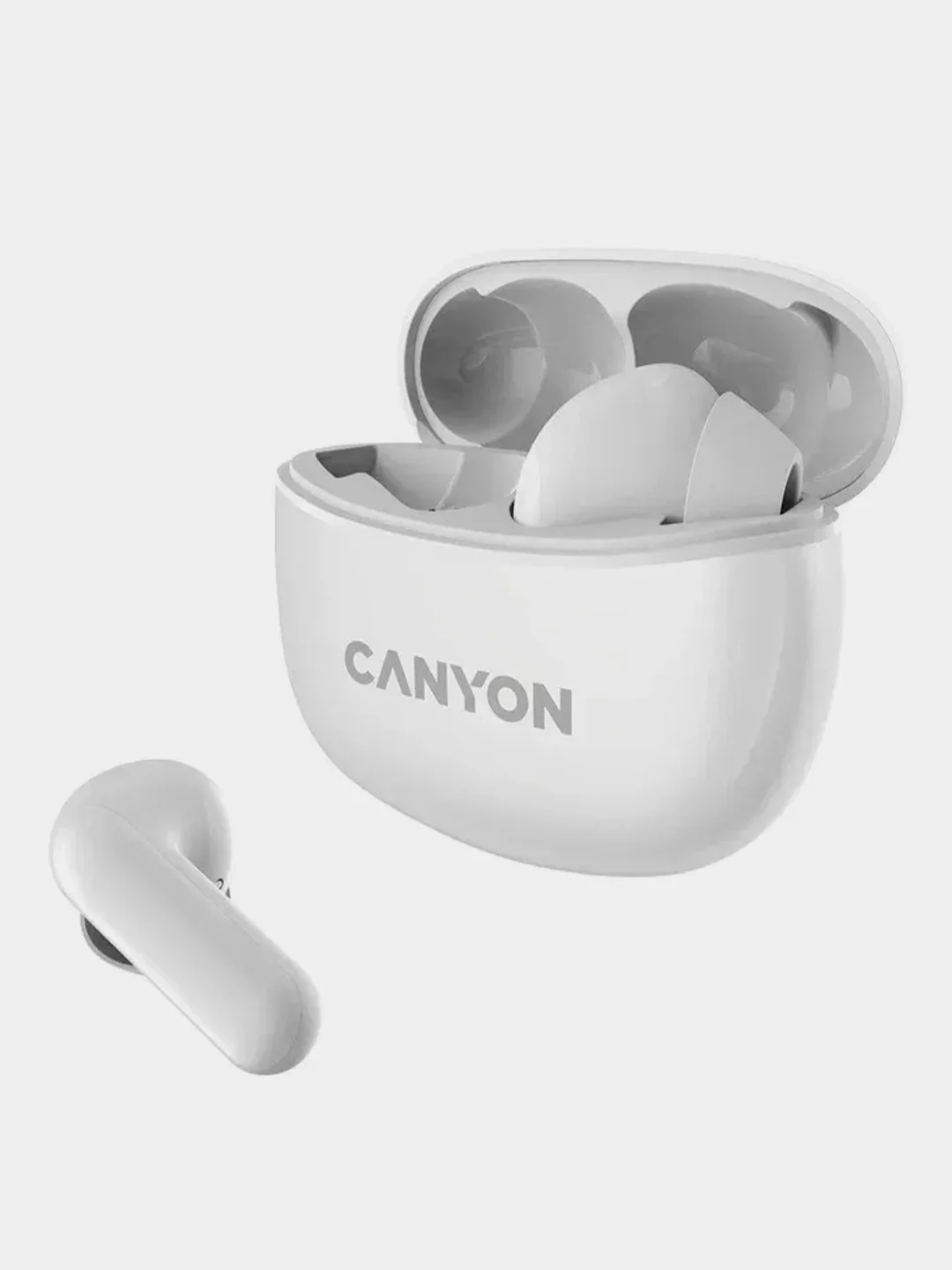 Белый беспроводные наушники Canyon TWS-5, сенсорное управление