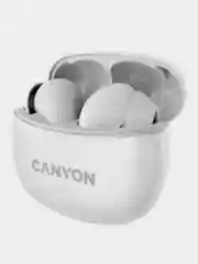 Белый беспроводные наушники Canyon TWS-5, сенсорное управление