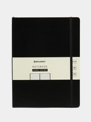 Блокнот BRAUBERG ULTRA, В5, балакрон, клетка, черный, 180 х 250 мм, 80 г/м2, 96 л