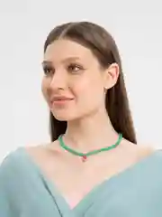 Зеленый ожерелье из бисера