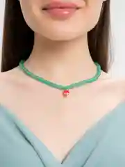 Зеленый ожерелье из бисера