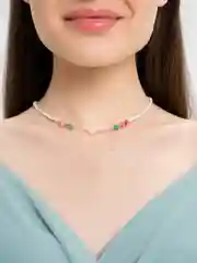 Розовый ожерелье из бисера