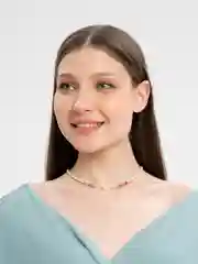 Розовый ожерелье из бисера