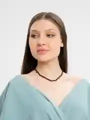 Черный ожерелье из бисера