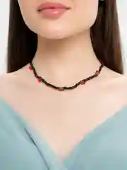 Черный ожерелье из бисера