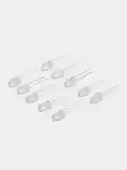 Белый светодиоды LED прозрачные, комплект 10 штук