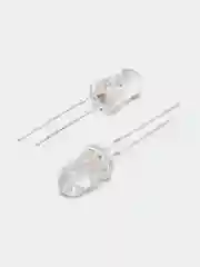 Белый светодиоды LED прозрачные, комплект 10 штук