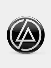 Черный значок "Linkin park", 37 мм