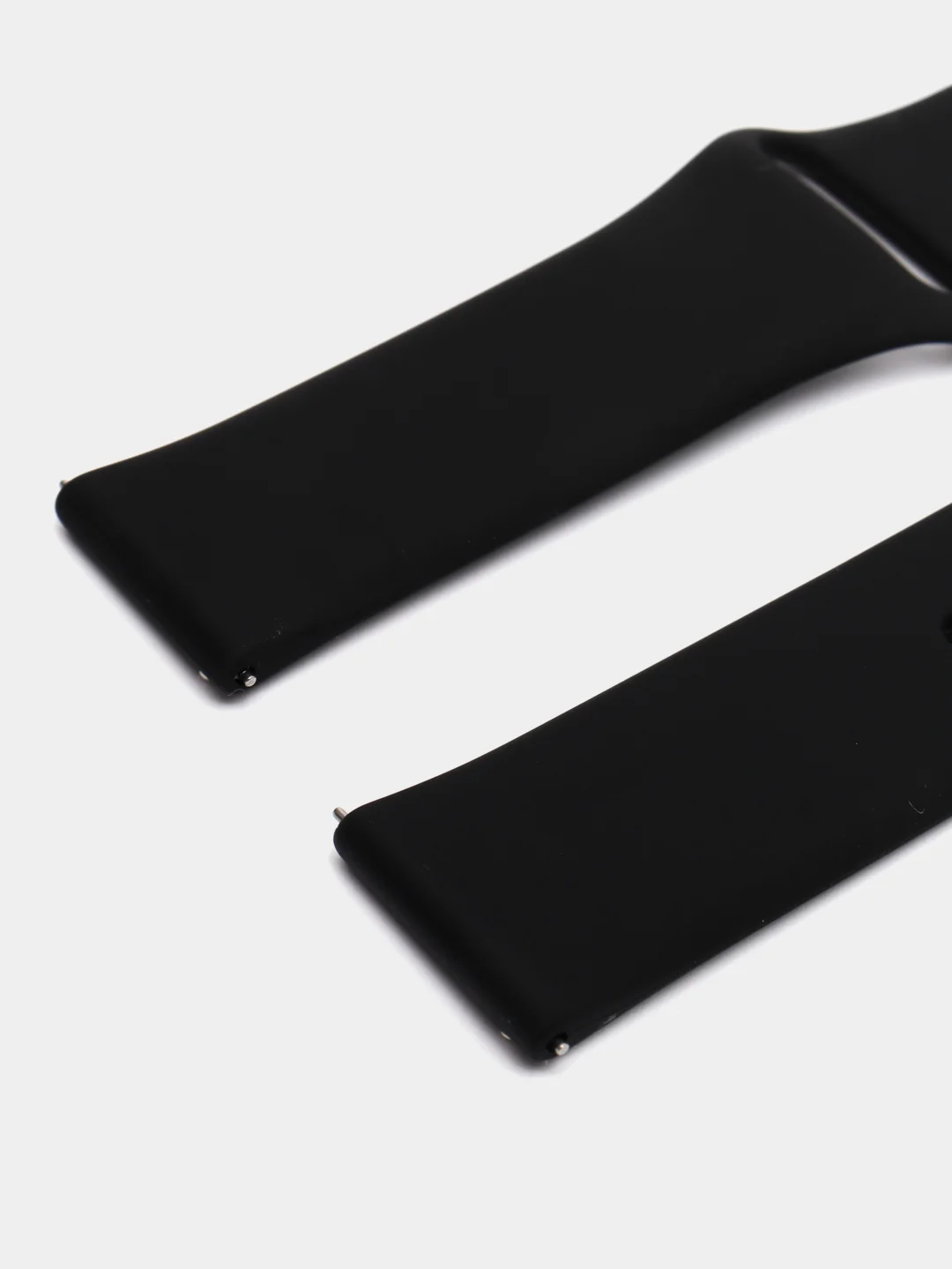Черный силиконовый ремешок для Xiaomi Amazfit Bip, Huawei, Haylou, Samsung, 20 мм, с кнопкой