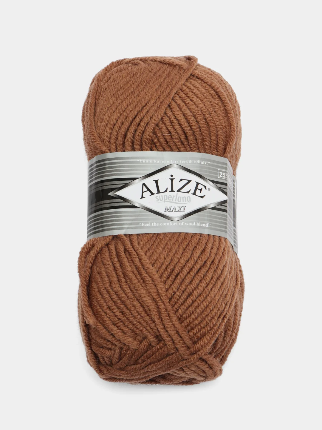 Бежевый пряжа Alize Superlana Maxi, 100 г, 75% акрил, 25% шерсть