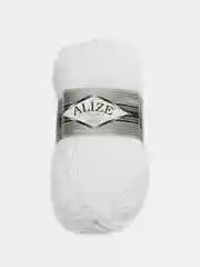 Белый пряжа Alize Superlana Maxi, 100 г, 75% акрил, 25% шерсть