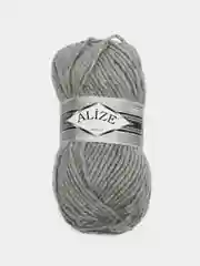 Серый меланж пряжа Alize Superlana Maxi, 100 г, 75% акрил, 25% шерсть