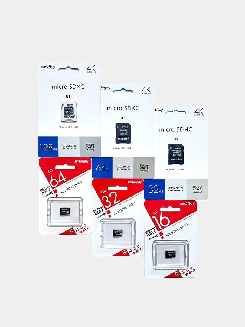 Карта памяти Micro SD SmartBuy, U1 / U3 купить по цене 2499 ₽ в  интернет-магазине Магнит Маркет