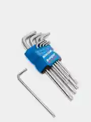 Набор имбусовых ключей TORX (ТОРКС), звездочки с отверстием, 9 предметов, 10-50 мм