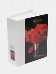 Алый фотоальбом 100 фото, 10х15, "Цветы", твёрдая обложка