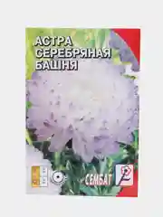 Семена цветов Астра пионовидная "Серебрянная башня", 0.2 г