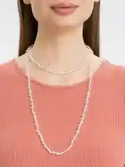 Белый бусы из чешского стекла