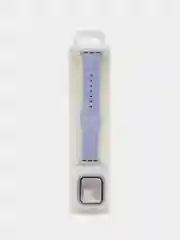 Лавандовый бампер с защитным стеклом и ремешком для Apple Watch 38/40/41/42/44/45/49