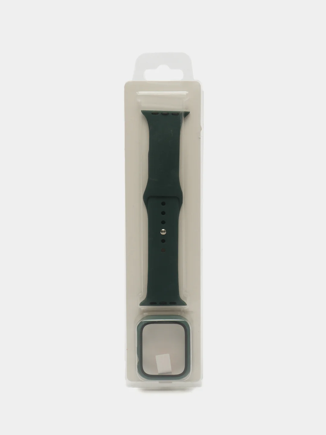 Лесной зеленый бампер с защитным стеклом и ремешком для Apple Watch 38/40/41/42/44/45/49