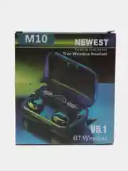 Беспроводные наушники М10, с пауэрбанком, 2000 мАч
