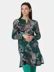 Туника женская домашняя из хлопка, мусульманское платье, рубашка, удлиненное, трикотажное