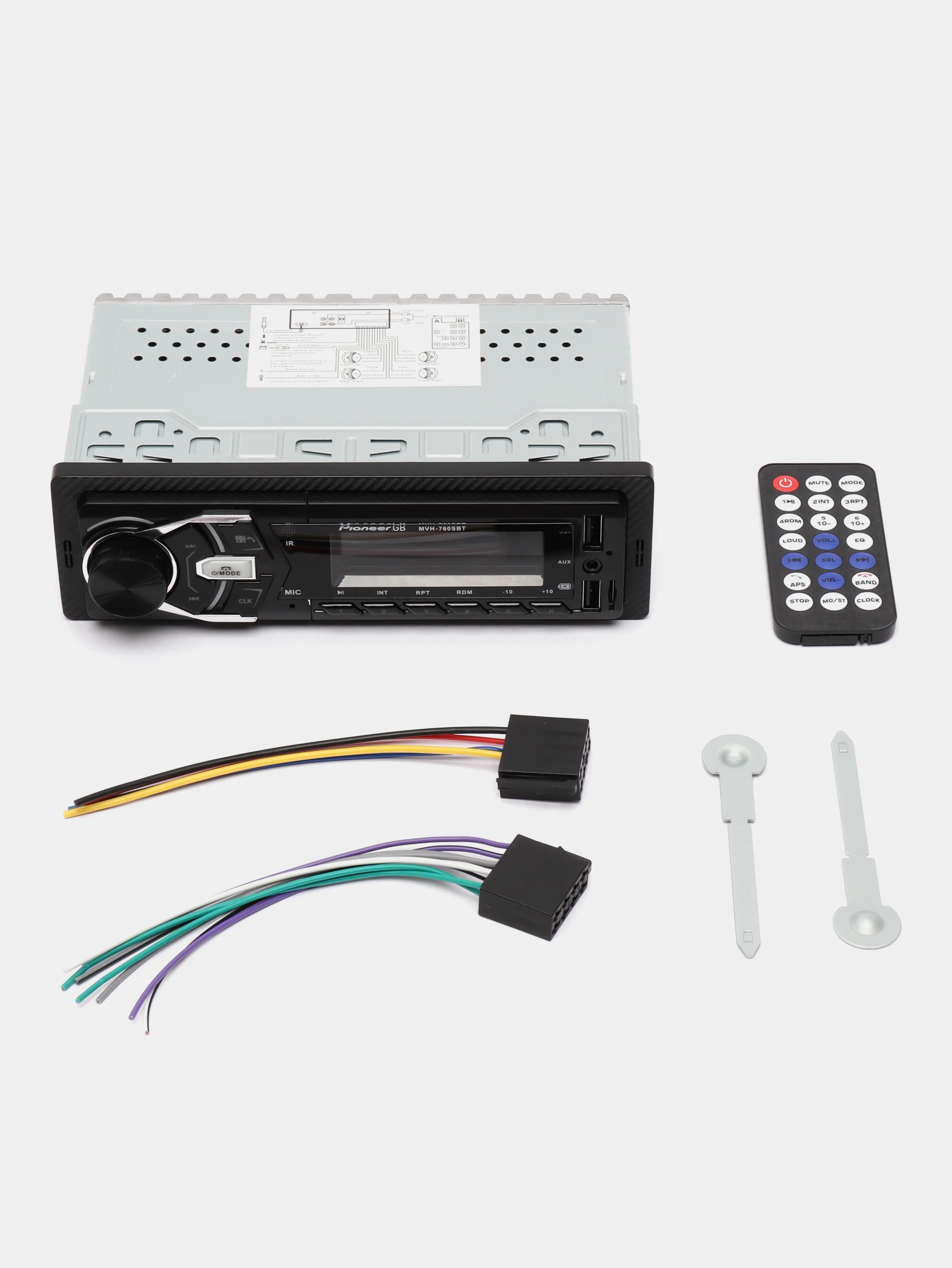 Автомагнитола Pioneer.GB MVH-760DSBT, Bluetooth, USB, MicroSD, AUX, FM, пульт