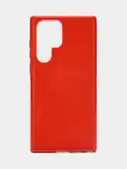 Красный чехол Samsung Galaxy S22, S22 Plus, S22 Ultra С22 (Самсунг Галакси), блестящий